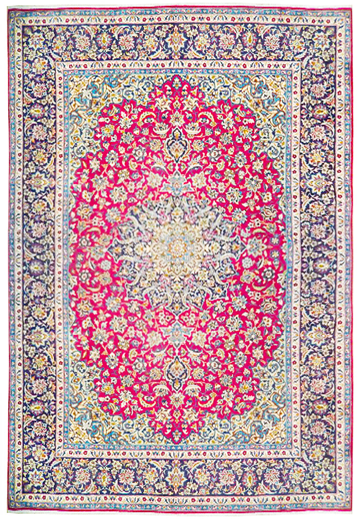 9.5 x 13.7 Semi Antique Like New Persian Najaf Esfahan Rug 71811