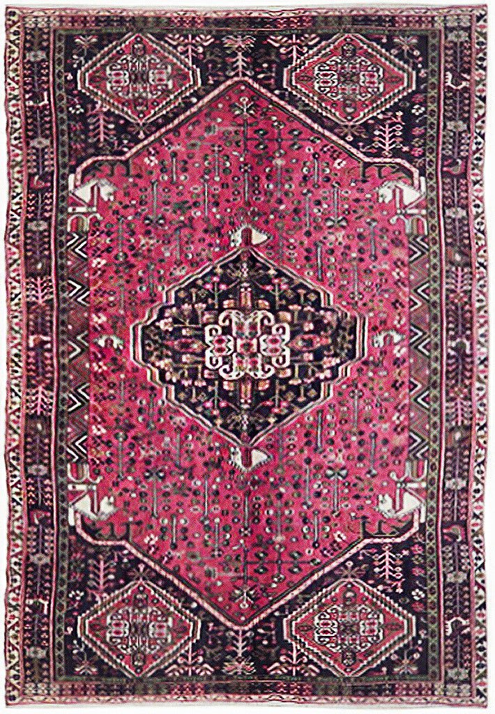 4.11 x 8.2 Semi Antique Shiraz Qashqai Rug 71931