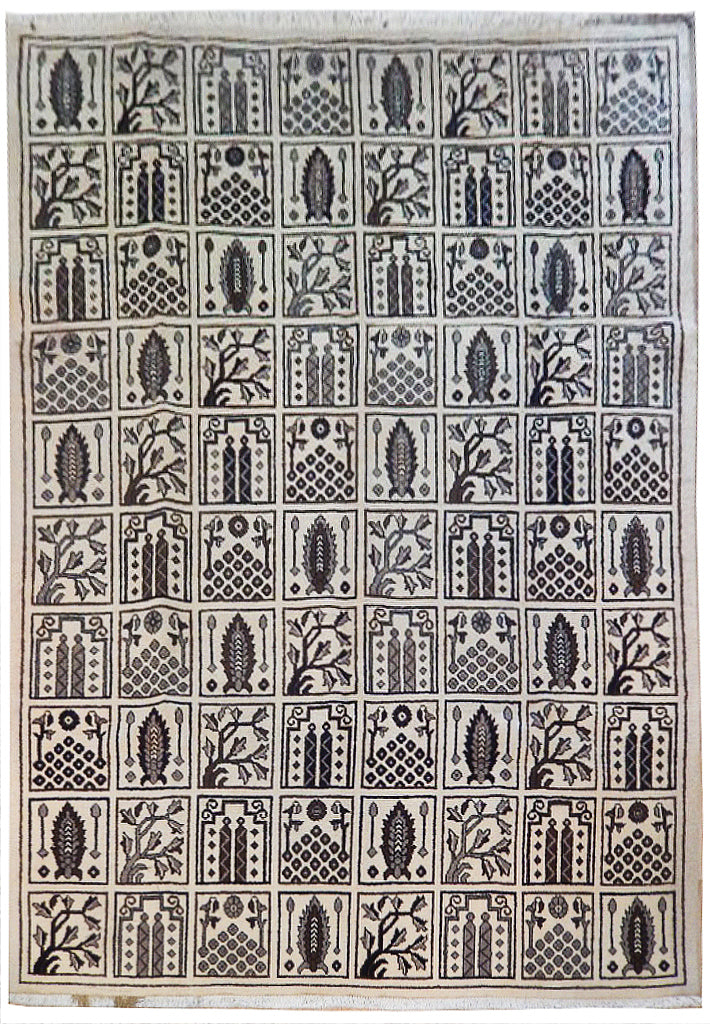 6.9 x 9.9 Beige Semi-Antique Persian Bakhtiari Rug 71943