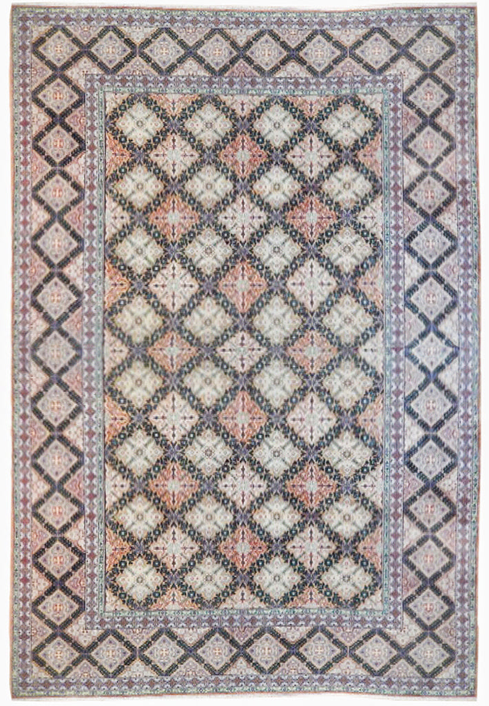 7.9 x 10.9 UNUSUAL Persian Tehran Rug 71952
