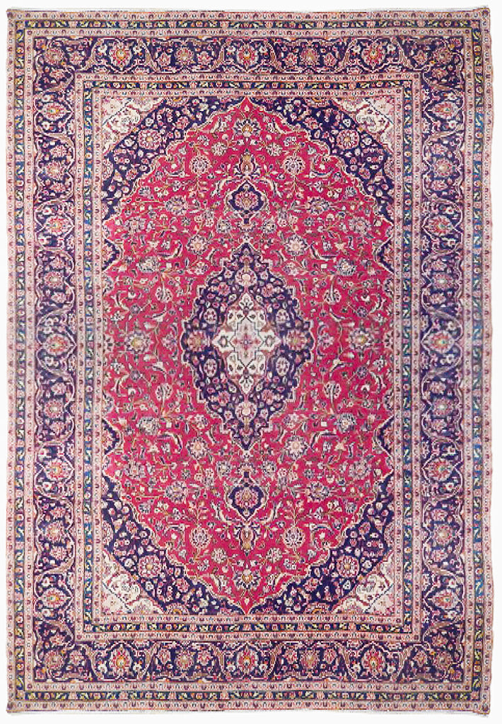 7.9 x 11.9 Ore- Owned Persian Kashan Rug 71960