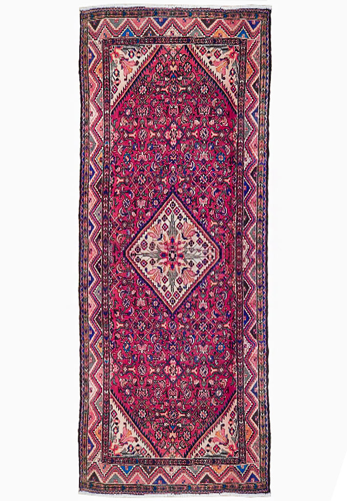 5' x 10'-Red-Semi-Antique-Persian-Herati-Runner.jp
