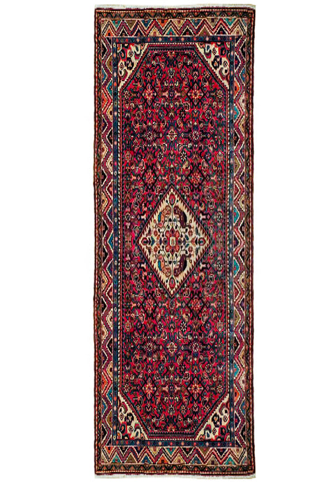 5' x 11' Red-Semi-Antique-Persian-Herati-Runner.jpg