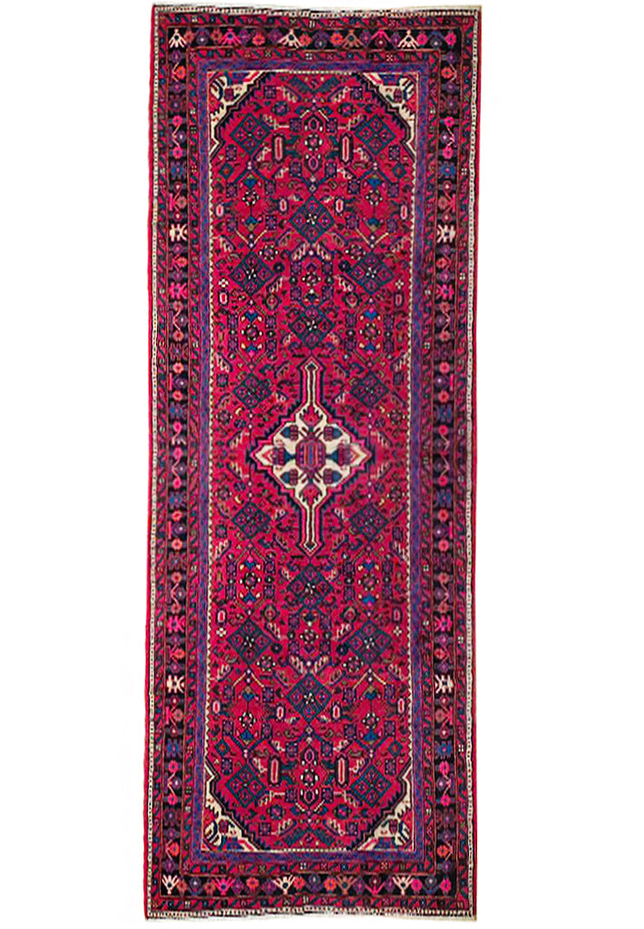 5' x 10'-Reddish-Pink-Semi-Antique-Persian-Herati-Runner.jp