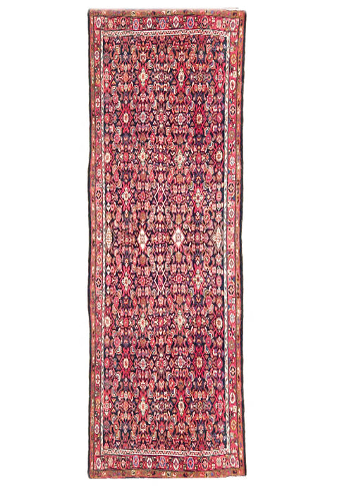 5' x 10'-Dark-Salmon-Semi-Antique-Persian-Herati-Runner.pg