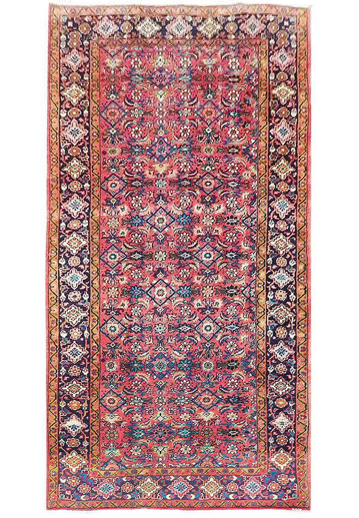 5' x 11' Red-Semi-Antique-Persian-Herati-Runner.jpg