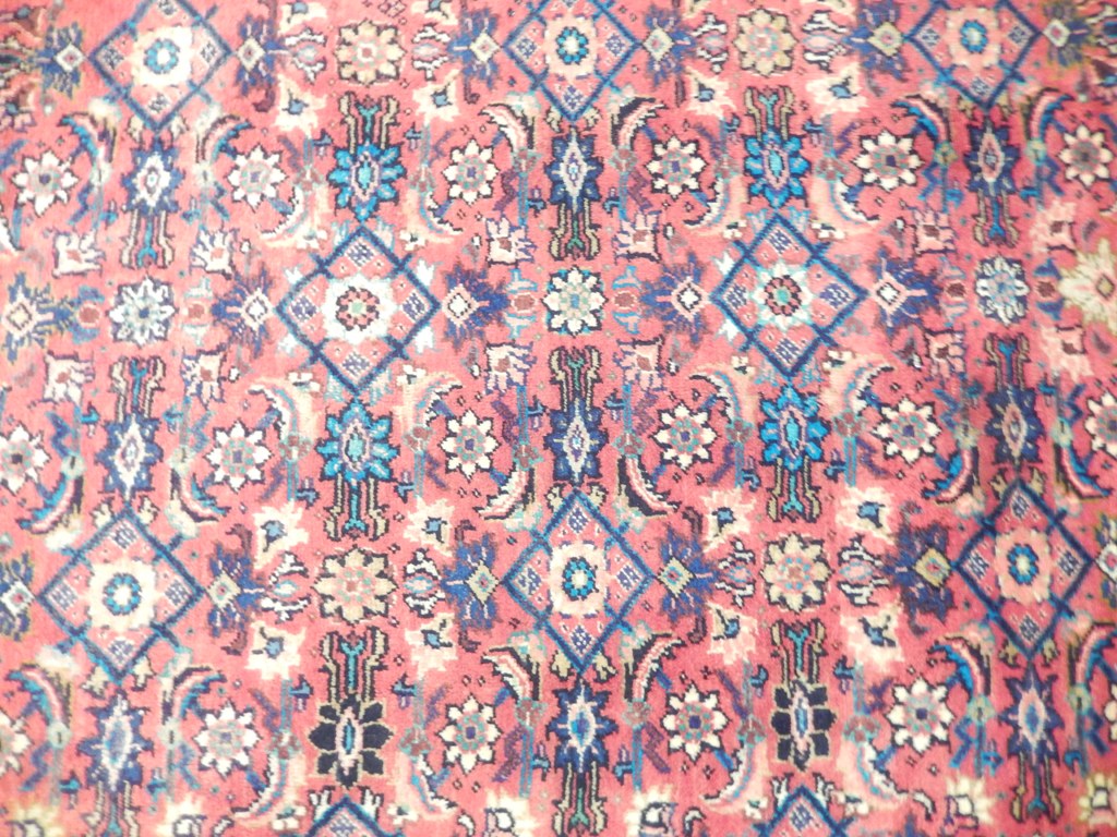 5.4 x 10.7 Red Semi-Antique Persian Herati Runner #B-72265