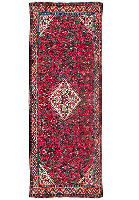 5' x 11' Red-Semi-Antique-Persian-Herati-Runner.jpg