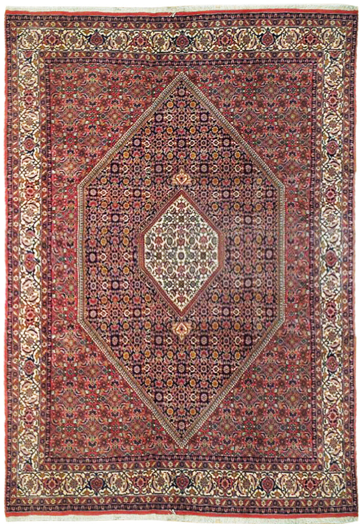 6.9 x 9.10 Fine Dense Weave Persian Bijar Rug 72349