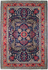 Load image into Gallery viewer, 6.9 x 10 Navy Blue Fine Persian Lilihan Sarouk Rug 72369