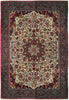 Load image into Gallery viewer, 7 x 10.7 Ivory Fine Persian Floral Bijar Rug 72408