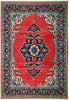 Load image into Gallery viewer, 7 x 10.8 Persian Sarouk Rug CORAL RED 72410