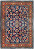Load image into Gallery viewer, 7.2 x 9.10 Navy Blue Fine Persian Sarouk Wool Rug 72420