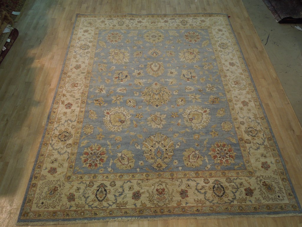 7.11 x 10 Light Blue Vegetable Dyed Chobi Rug 72535