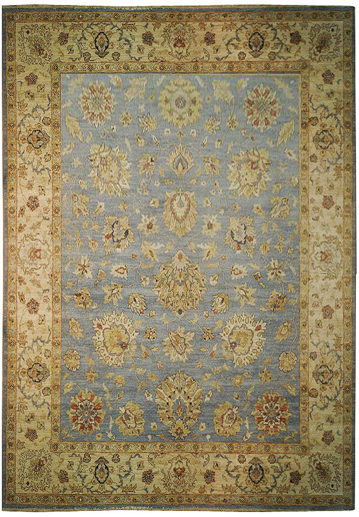 7.11 x 10 Light Blue Vegetable Dyed Chobi Rug 72535