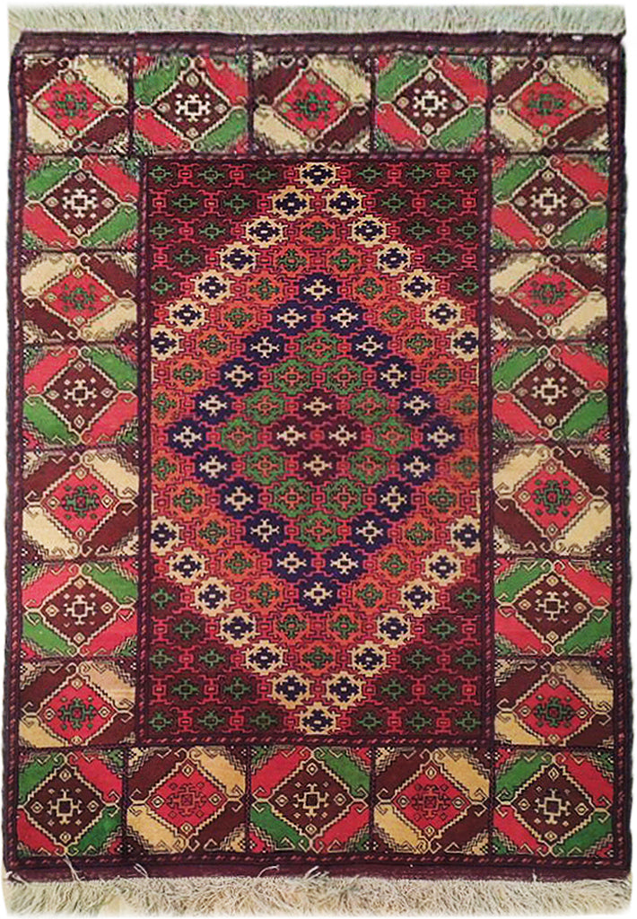 3.10 x 5.7 Semi Antique Azerbaijani Kazak Rug 72707