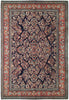 Load image into Gallery viewer, 6.8 x 9.8 Navy Blue Fine Persian Sarouk Rug 72724