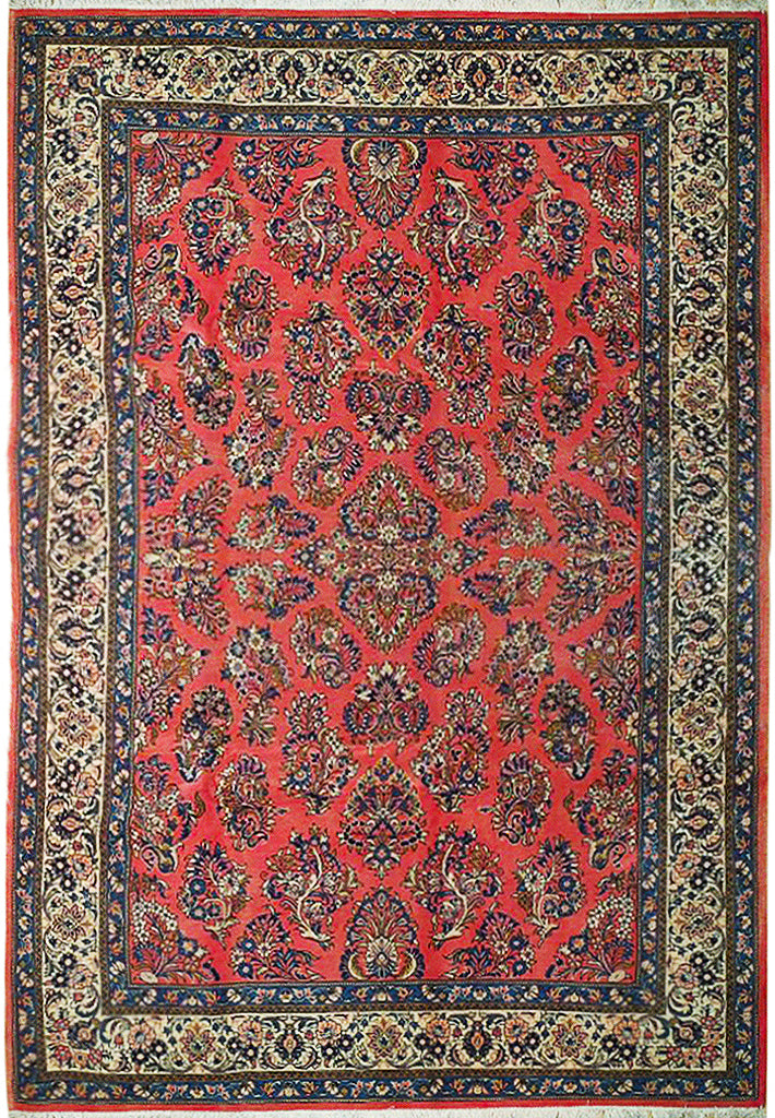 7.3 x 11 Fine Persian Sarouk Rug 72759