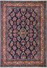 Load image into Gallery viewer, 6.8 x 10.6 Navy Blue Fine Persian Sarouk Rug 72764