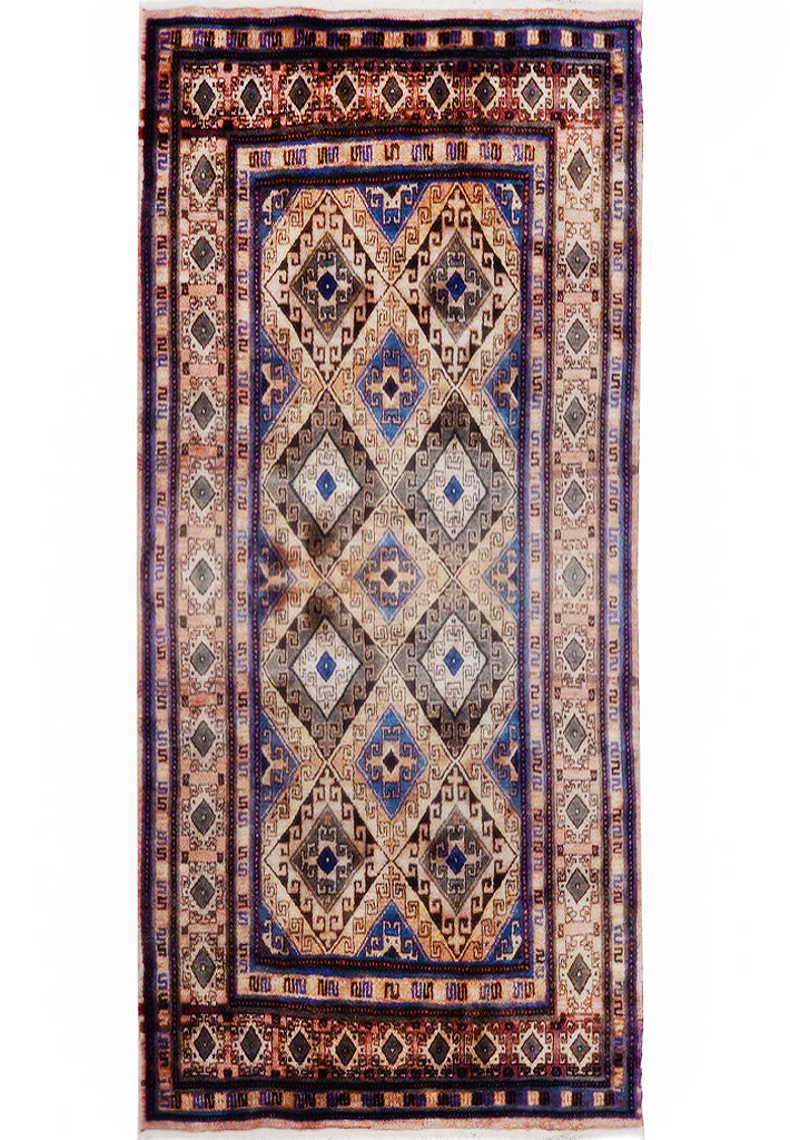 4' x 8' Tan-Brown-Semi-Antique-Russian-Kazak-Runner.jpg