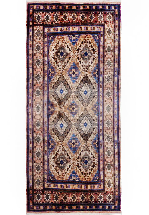 4' x 8' Tan-Brown-Semi-Antique-Russian-Kazak-Runner.jpg