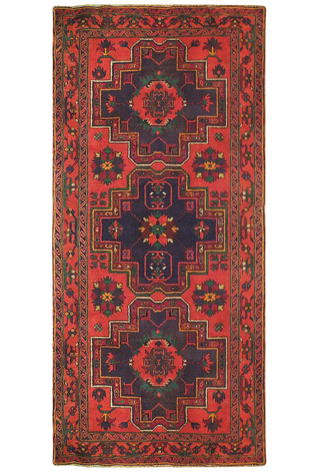 4' x 8' Red-Semi-Antique-Russian-Kazak-Runner.jpg