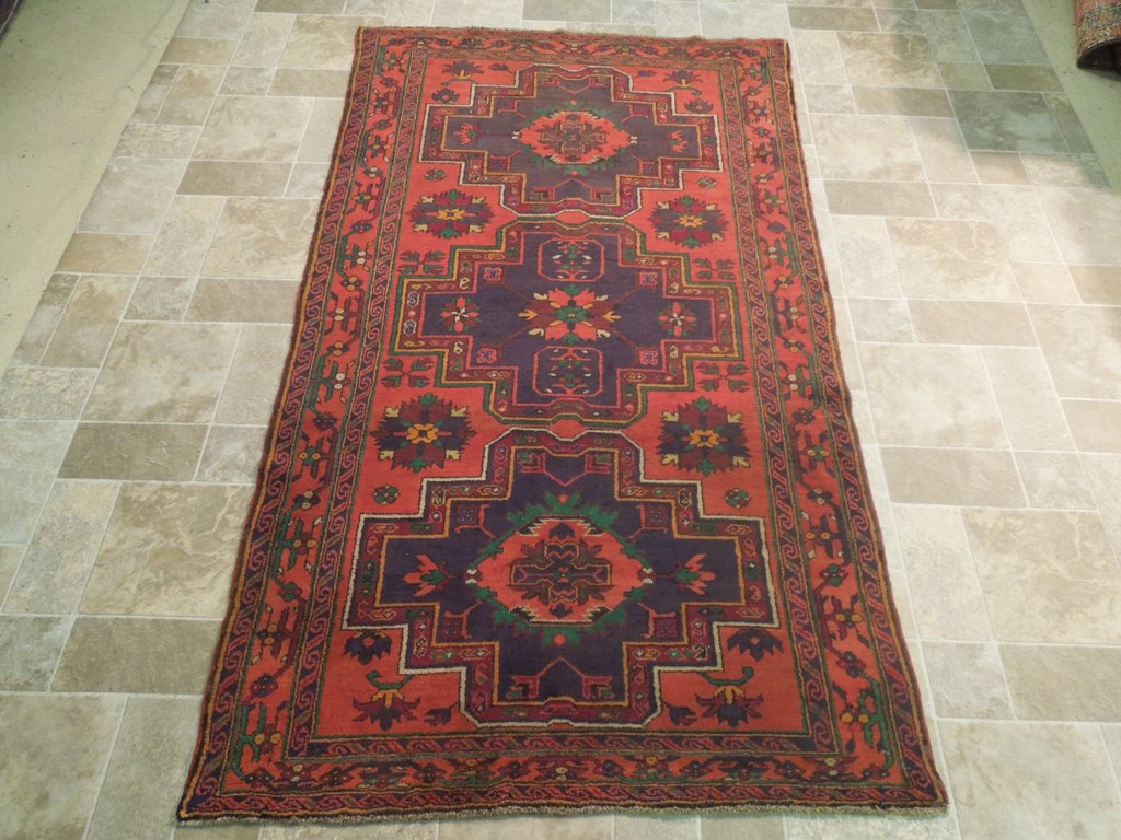4' x 8' Red-Semi-Antique-Russian-Kazak-Runner.jpg