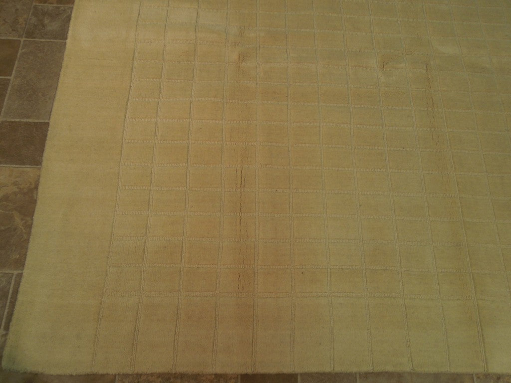 8 x 10 Beige Contemporary Wool handmade Rug #B-73485