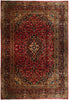 Load image into Gallery viewer, 10&#39; x 13&#39; Red Semi-Antique Persian Kashan Rug 73535