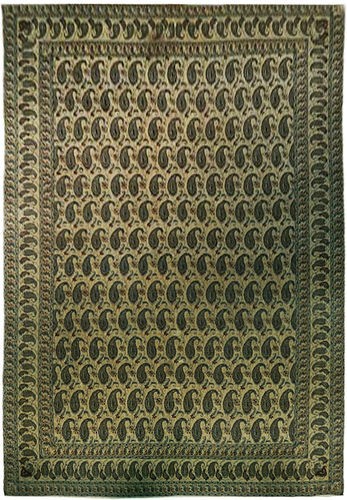 9' x 12' PAISLEY ALL OVER DESIGN Semi-Antique Persian Kerman Rug 73572