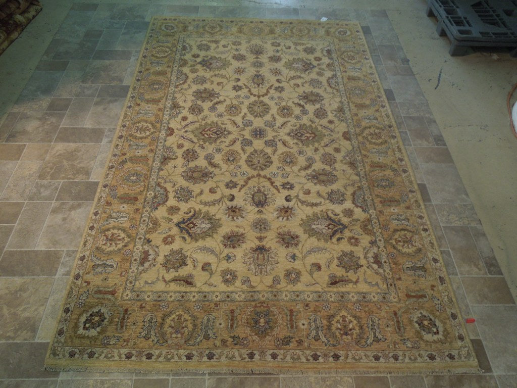 6 x 9.6 Beige Vegetable Dyed Chobi Rug 73655