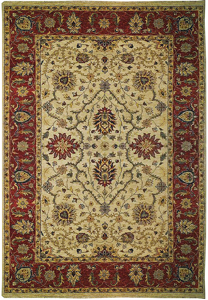6.2 x 9 Ivory Vegetable Dyed Chobi Rug 73659