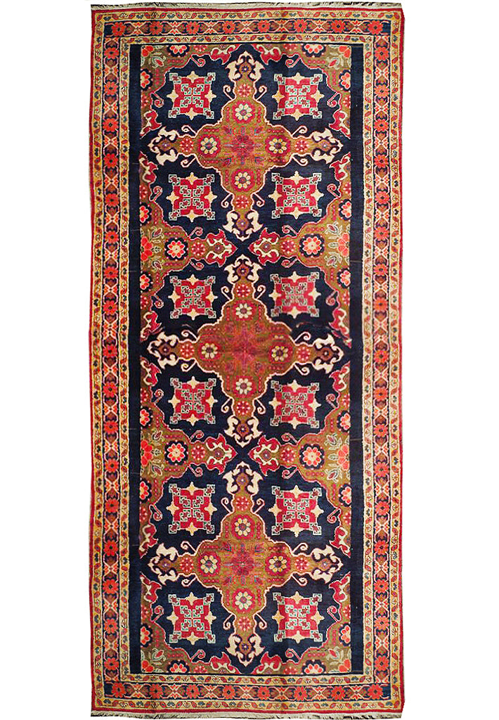 5' x 11' Navy-Blue-Semi-Antique-Russian-Kazak-Runner.jpg