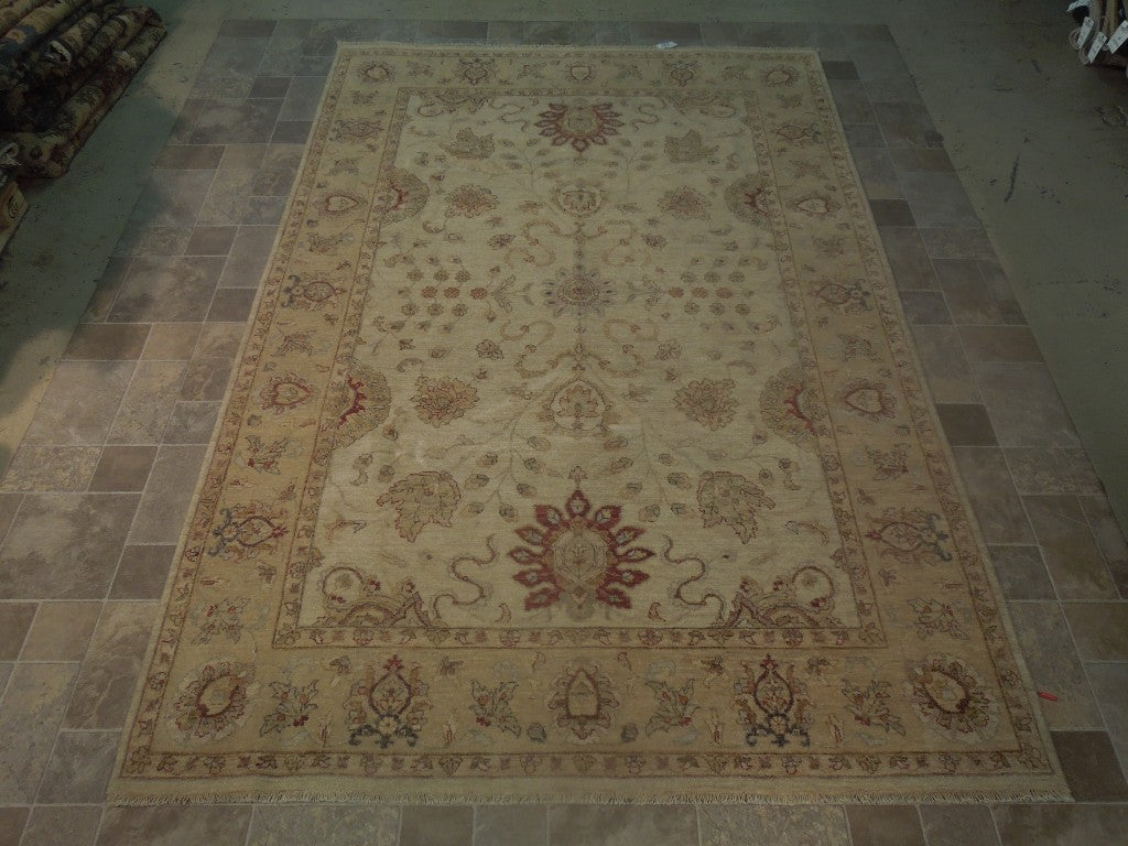 6.7 x 9.9 Sage Vegetable Dyed Chobi Rug 74075