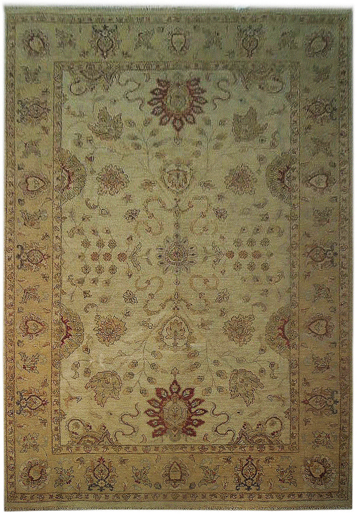 6.7 x 9.9 Sage Vegetable Dyed Chobi Rug 74075