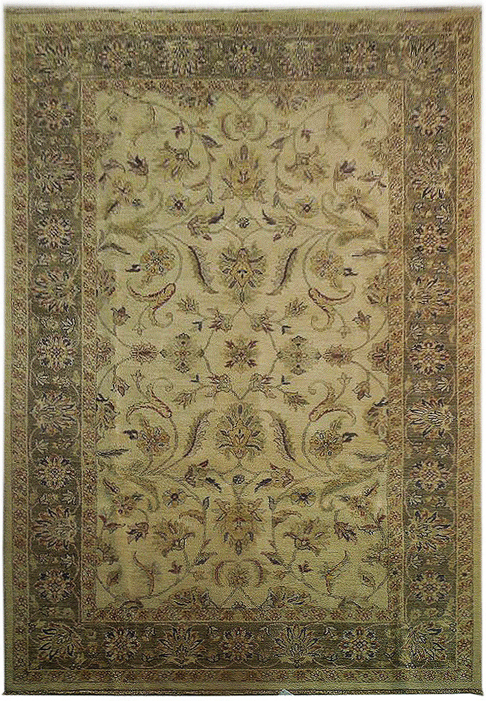 5.5 x 8.6 Ivory Vegetable Dyed Chobi Rug 74084