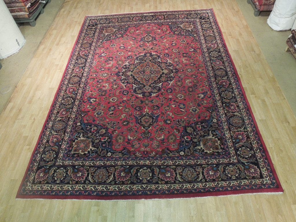 8.5 x 12 Signed Persian Mashad Rug 74410