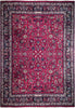 Load image into Gallery viewer, 9.4 x 12.8 Burgundy Persian All Over Pattern Mashad Rug 74462