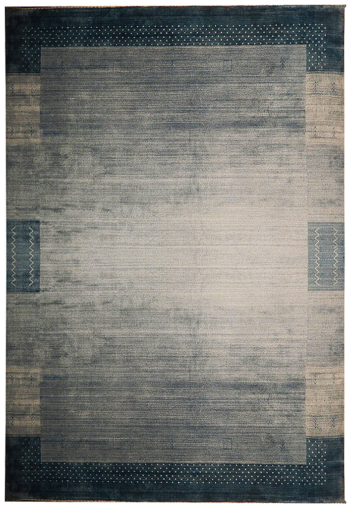 9.3 x 11.11 GABBEH GRAY Wool and Viscose Modern Rug 74540