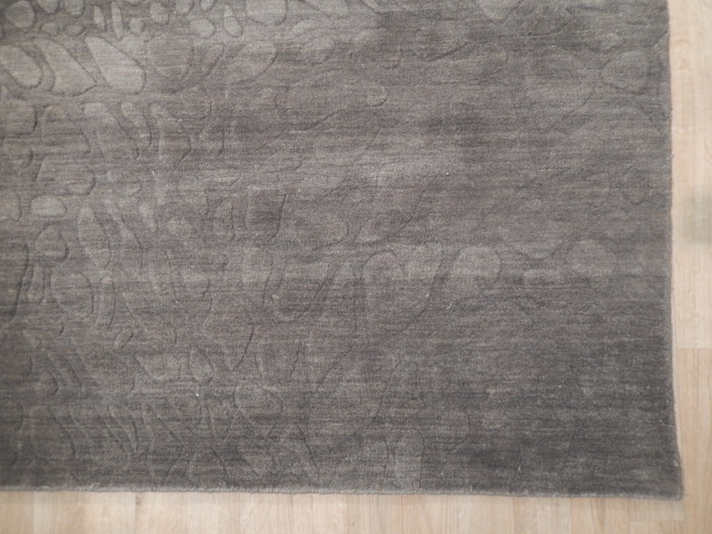 9.5 x 13.5 Organic Wool Modern Rug GRAY #B-74545