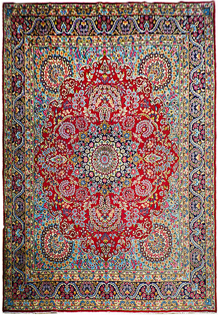 9.10 x 13.2 Red Fine Quality Persian Sarouk Rug 74582