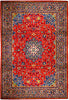 Load image into Gallery viewer, 9.5 x 11.11 RED Semi Antique Persian Sarouk Rug 74731