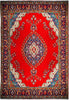 Load image into Gallery viewer, 10.1 x 13.1 Red Open Field Persian Sarouk Rug 74837
