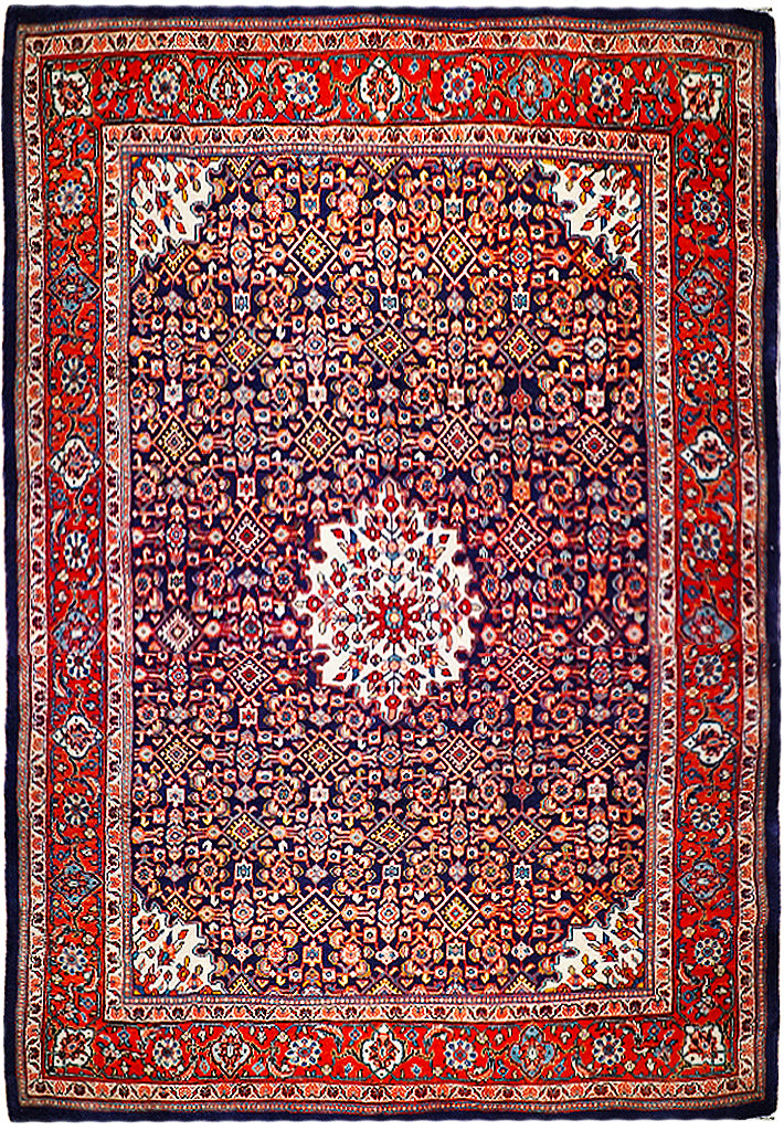 8.5 x 12.4 Blue Herati Mahal Persian Rug 74866