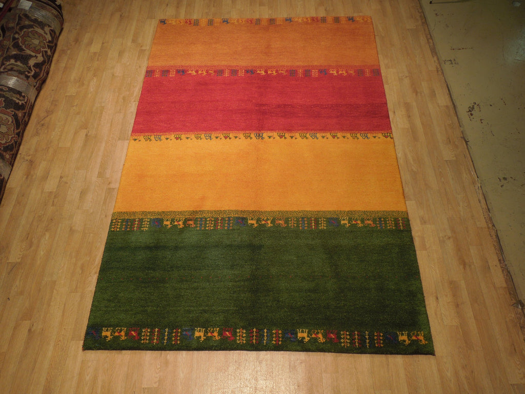 6 x 9 Multi Color Contemporary Gabbeh Rug #B-74958