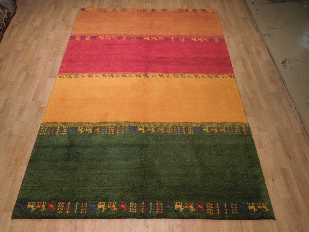 6 x 9 Multi Color Contemporary Gabbeh Rug #B-74958