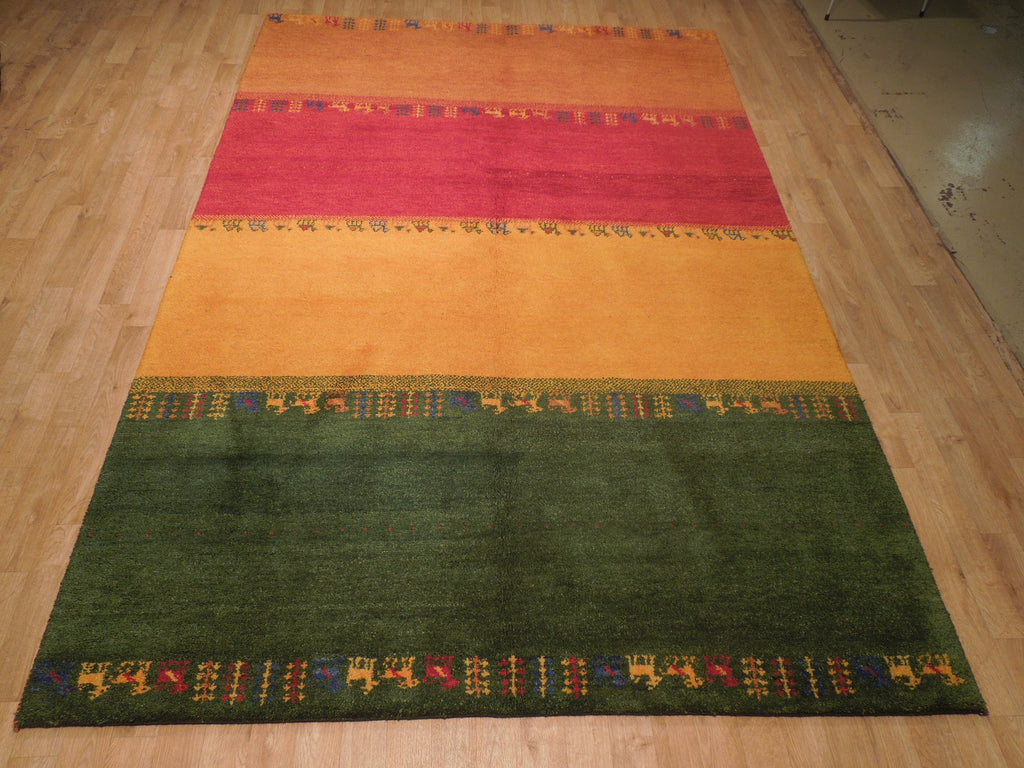 6 x 9 Multi Color Contemporary Gabbeh Rug #B-74958