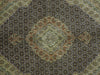 Load image into Gallery viewer, 5 x 6.4 Black Wool &amp; Silk Fine Quality Persian Tabriz Mahi Rug 74984