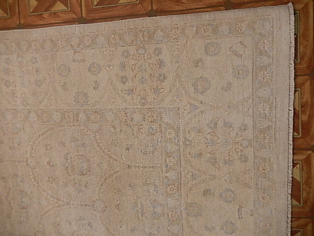 7.10 x 10.1 Grey Vegetable Dyed Fine Chobi Peshawar Rug - Pakistan #B-77593