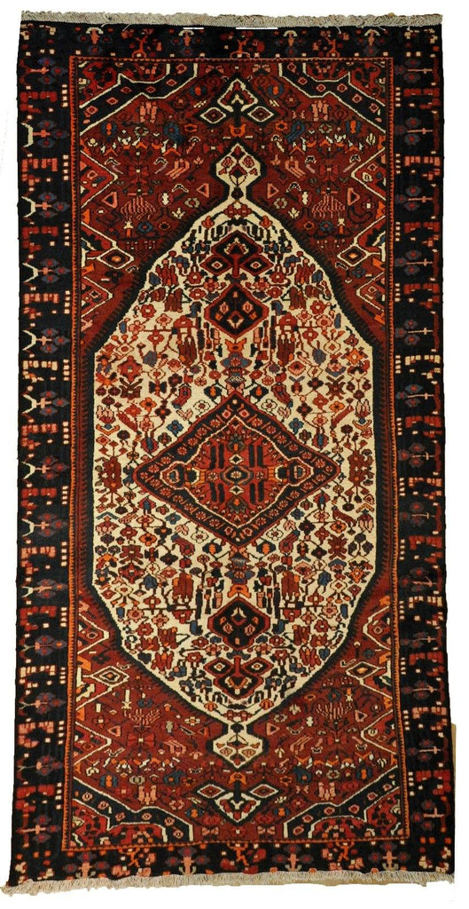 4' x 9' Beige Semi-Antique-Persian-Hamadan-Rug.jpg